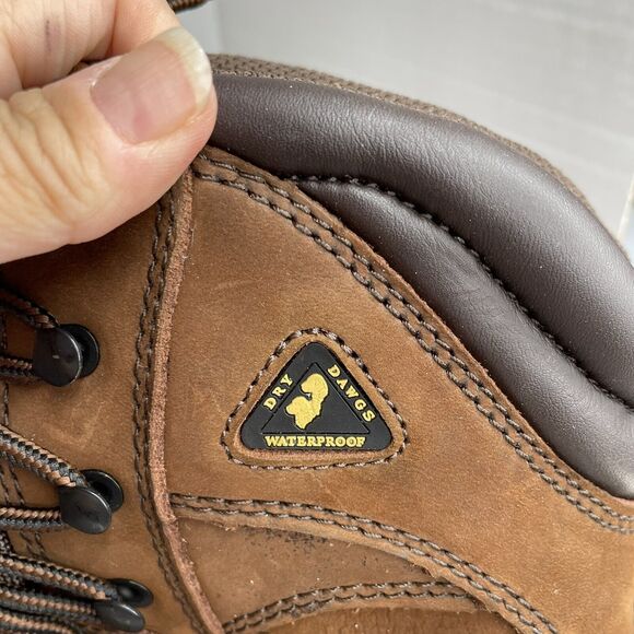 Golden Retriever Brown Women’s Nubuck Leather Comp Toe Boots NIB Size 9 1/2 - Picture 9 of 11